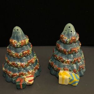 Waterford Holiday Tree Salt and Pepper Shakers Set